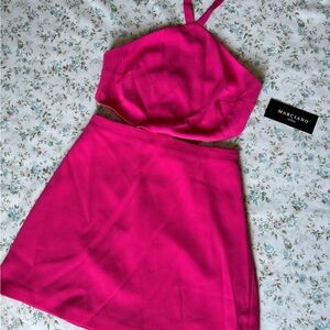 Marciano Hot Pink Halter Dress